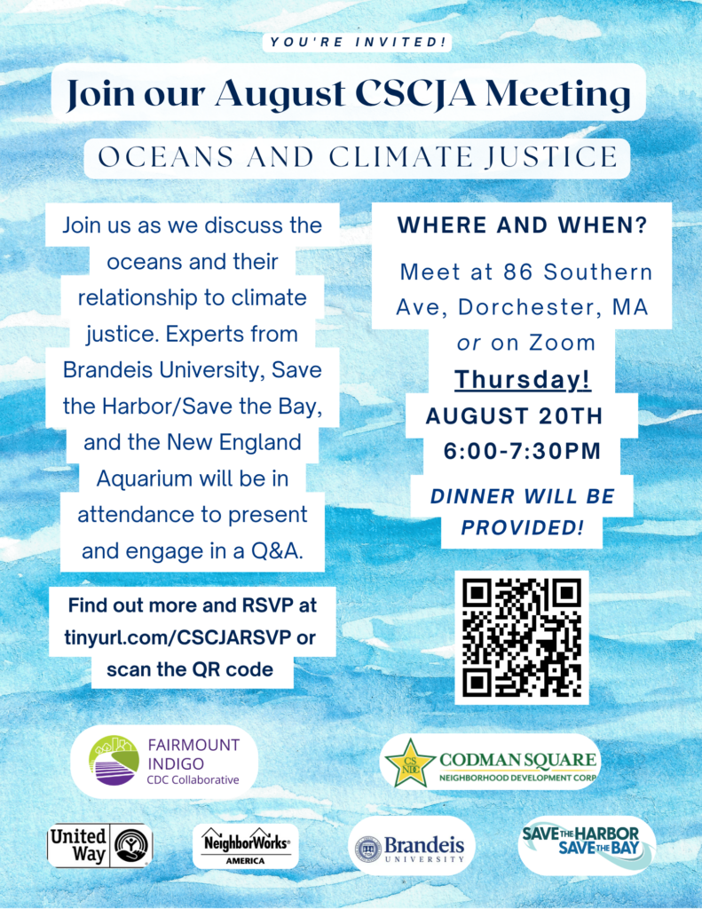 August Codman Square Climate Justice Alliance Meeting